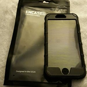 Encased black phone case
